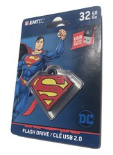 DC Comics Superman 32GB Flash Drive Keychain Emtec USB 2.0