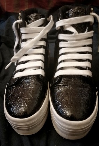Jeffrey Campbell Play platform nere lucide patent New 39 vernice black  sneakers | eBay