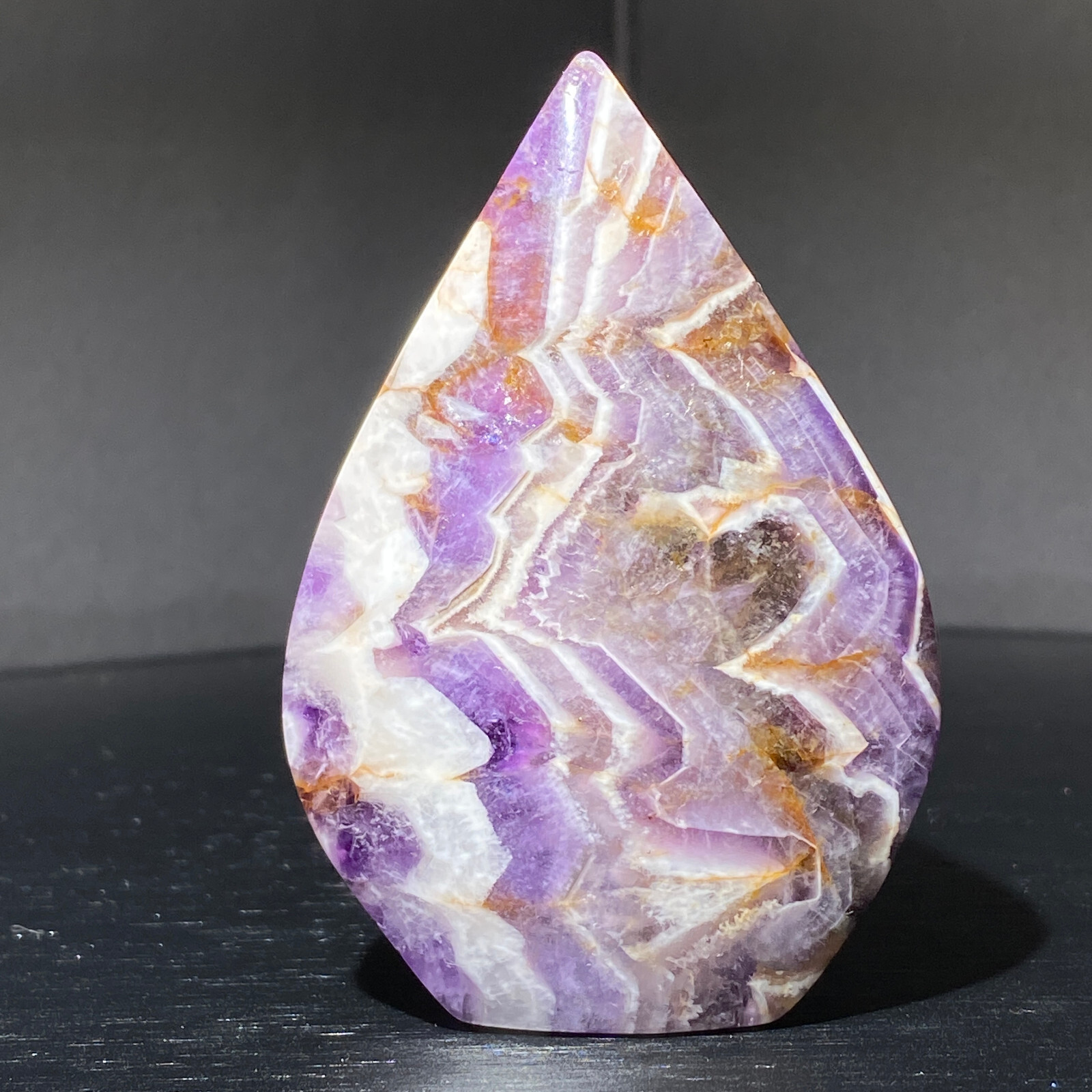 167G Natural Amethyst Crystal Column Magic Wand Obelisk Point Healing