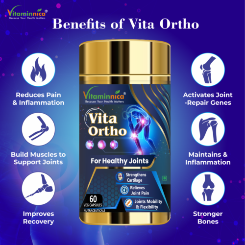 Vitaminnica Vita Ortho Healthy Bones & Joints Supports 60 Capsules - Picture 5 of 8