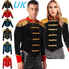 UK Adult Circus Ringmaster Costume Halloween Showman Role Play Tailcoat Jacket