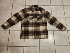 VTG 70s Canadian Lumber Jac Jacket Bell Shirt Plaid Men Wool Button Up Shacket L