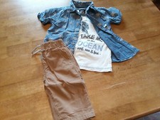 Boys Rock Outfit 3 Piece Set Boys size 5 features Palm trees.