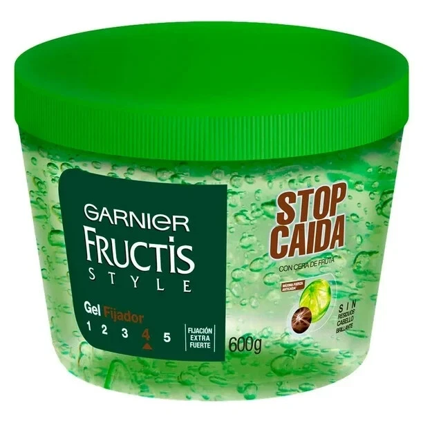 2 x Garnier Fructis Style Gel Anticaída/Detener Caida Stop Hairloss 600 g EA Foto 3 de 3