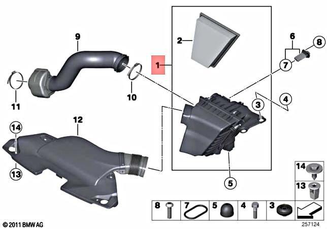 Genuine BMW Z4 Roadster E89 Z4 18i 20i 28i Cabrio INTAKE MUFFLER  