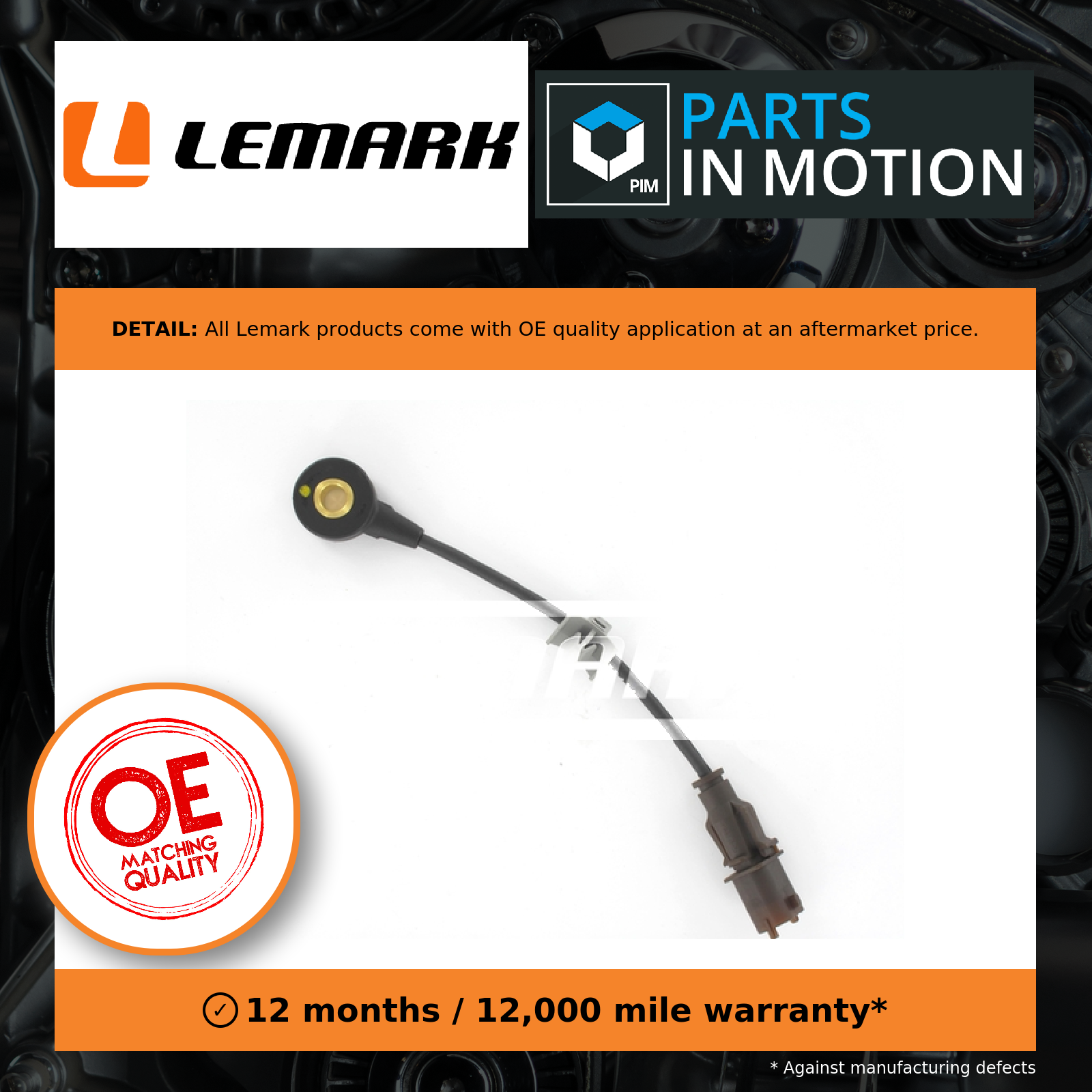 Knock Sensor LKS152 Lemark 1236179 25201065 55567128 Genuine Quality Guaranteed