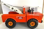 Mighty Tonka Wrecker Double Boom 24-HR Service AA Orange Tow Truck  1970s