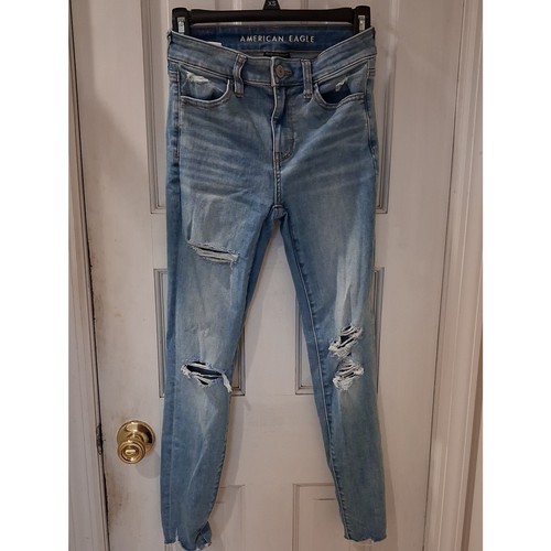 American Eagle Outfitters Light Blue Ripped Skinny Jeans