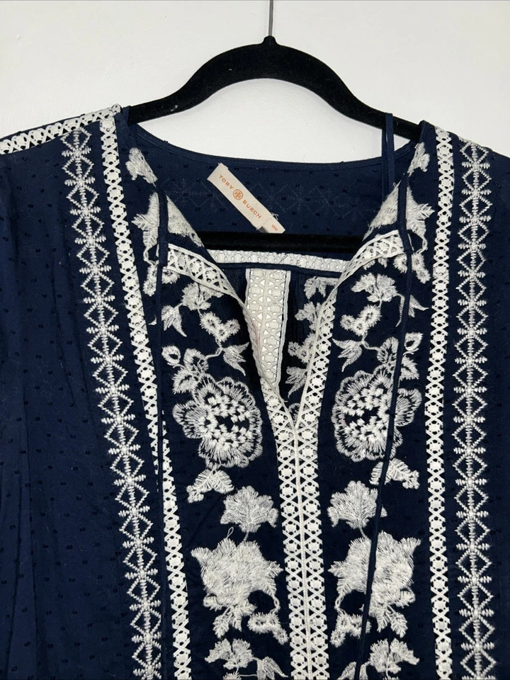 Vestido Tory Birch Boho Azul Marino Talla M Foto 2 de 4
