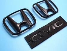 3PCS Fit For 2016-2021 Honda Civic LX/EX/DX Front+Rear Letter Logo Badge Emblem