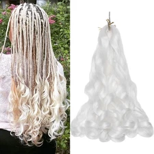 4 Packs French Curly Braiding Hair, 24 Inch Loose Wave Spiral Curly Crochet H...