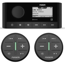 Fusion MS-RA60 Marine Stereo With 2 Fusion ARX70B Wireless Remote Black