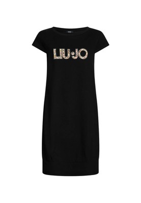 Liu Jo Women's T-Shirt VA5194JS003 Black/animalier rouge