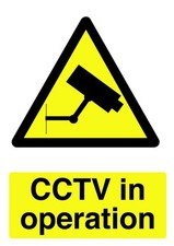 CCTV In Operation Warning Signage Acrylic Or Vinyl Sign Sticker Notice Safe