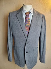 Bonobos Jetsetter Sport Coat Mens 42 Gray Slim Fit Knit Lanificio Fortex Cotton 
