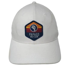 Papago Golf Club Snapback Trucker Hat White One Size Adjustable Mesh Back Pukka