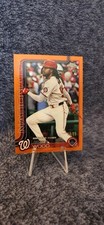 Topps 2025 Chrome Update James Wood Nationals #USC95 Orange Refractor Rookie /25