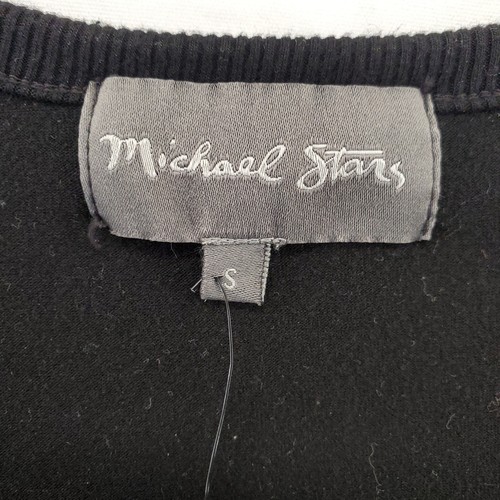 MICHAEL STARS Shift Dress Womens Small Cutout Pullover Long Sleeve Black NWT - Picture 2 of 10
