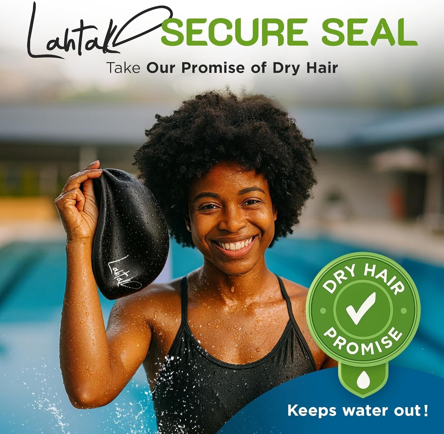Extra Large Silicone Swim Cap for Long Hair Braids Dreadlocks Afro 1 Count