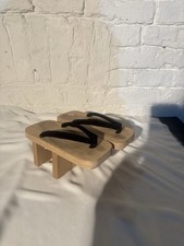 Japanese Geta Sandals Wooden Black UK6