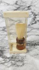 Vintage Shaving Brush Amber Color Bottom Unused