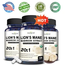 Lions Mane Mushroom Capsules 680mg Lion’s Mane Supplement Capsules for Memory