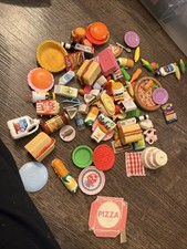 Huge Lot Barbie Doll Kitchen Food Some Vintage and Modern Pieces