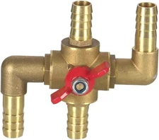 All Solid Brass Body Automobile Integrated 4-Way Heating Water 3/4"(19mm)