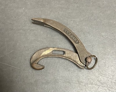 ELKHART  Vintage Fireman Brass Folding Spanner Wrench Fire Equipment Tool