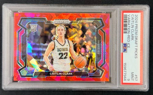 2024 PRIZM DRAFT PICKS RED ICE VARATIONS CAITLIN CLARK PSA 9