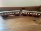 Set of 2 Triang M7071 OO Gauge GWR Red Cream Coaches Good Condition