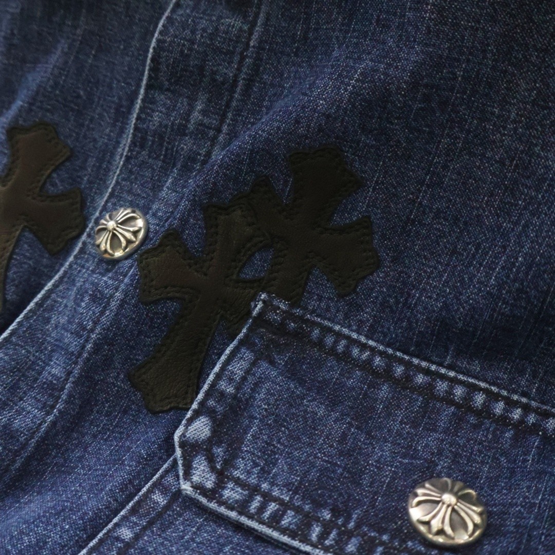CHROME HEARTS Work Dog Denim Jacket with Cross Patch Indigo