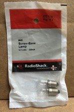 Radio Shack 272-1130 2-pk #46 Screw-Base Lamp 6.3 volts - 250mA Pkg. of 2