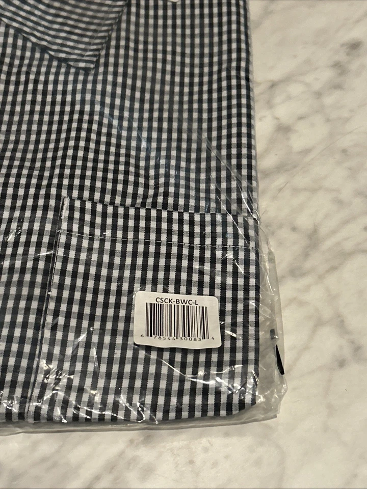 Chef Works Unisex Cook Shirt Black & White Check Large - Image 3 of 4