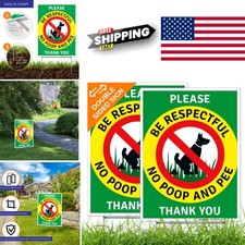 Please Be Respectful No Poop And Pee Sign 9x12 Inch Durable Plastic 2 Pack