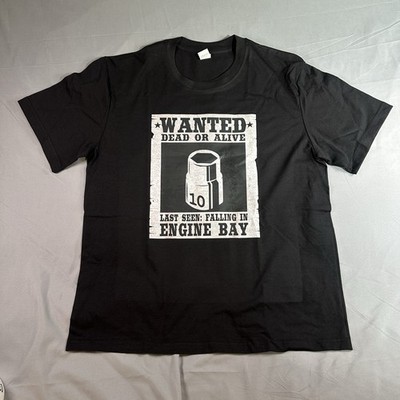 10mm Socket Wanted Dead or Alive Classic T-Shirt. Size Large - Mechanic