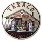 Vintage Texaco Gasoline Advertisement Sign - Gas Service Station Porcelain Sign