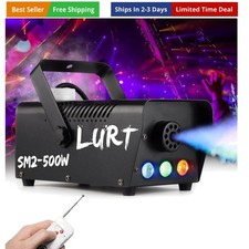 Fog Machine Auto Smoke LED Light 500W Mini Wireless Remote Control Mode Porta...