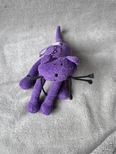 Bang On The Door Purple Cat Hanging Soft Plush Toy Kitty Stuffed Animal 7" Inch