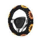 Crochet Steering Wheel Cover Set,Cute Steering Wheel Cover Boho A Wheel Cover