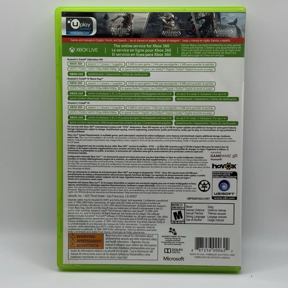 Assassin's Creed: The Americas Collection - (Xbox 360, 2014) CIB - Image 2 of 4