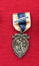 1925 Sons of American Revolution SAR Boston 36th Congress Delegate Medal Badge