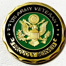 United States Army Veteran Gold Challenge Coin