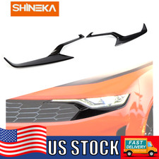 For 19-23 Chevy Camaro 2pcs Front Headlight Frame Cover Trim Bezels Carbon Fiber