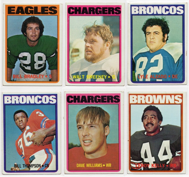1972 Topps Football Lot 48 cards Alzado Adderly Gabriel HOF VG to VG-EX No Dupes