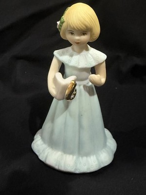 Vintage 1981 Enesco Growing Up Birthday Girl Figurine Age 6 Blonde