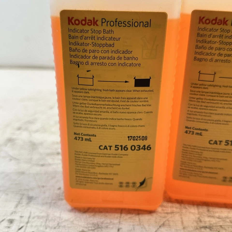 Kodak Indicator Stop Bath Liquid for Black & White Film & Paper 5160346 Lot Of 5 - Image 2 of 4