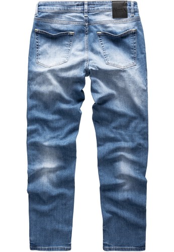 Pantalones de mezclilla de corte recto regular para hombre Destroyed R7998 - Imagen 3 de 5