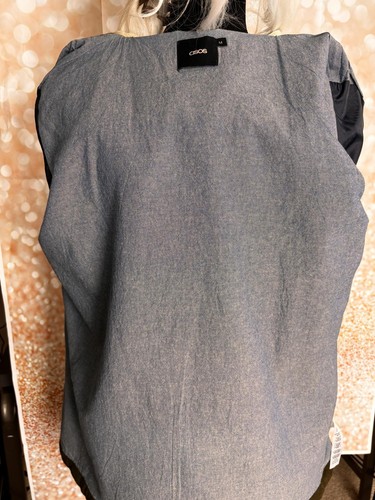 ELEVATE YOUR STYLE :Wool Mix Duffle Coat~Khaki Color~EUC~ASOS BRAND~SO WARM - Picture 8 of 9