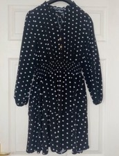 Polka dot layered hem dress Size Small